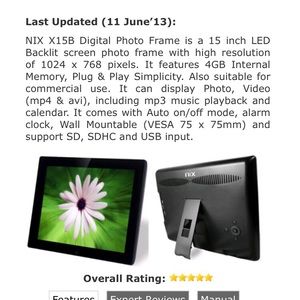 SOLD-Nix X15B - Hi-Res Digital Photo Frame